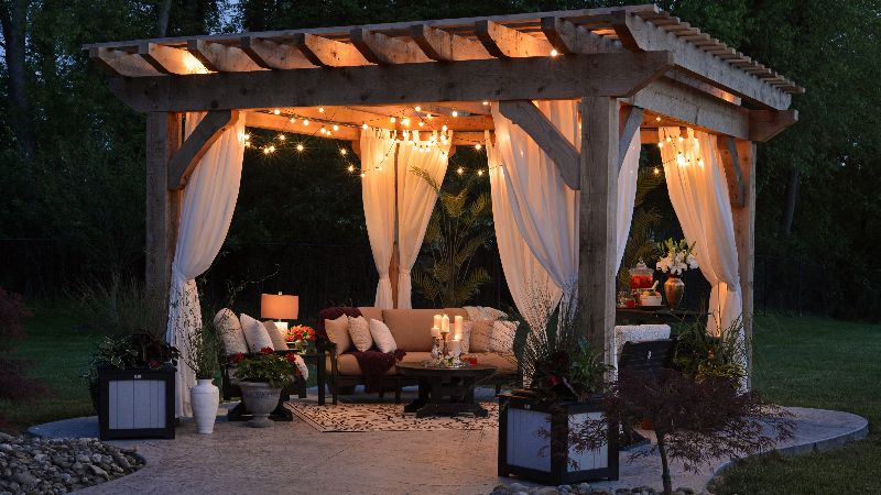 A luxurious outdoor living room